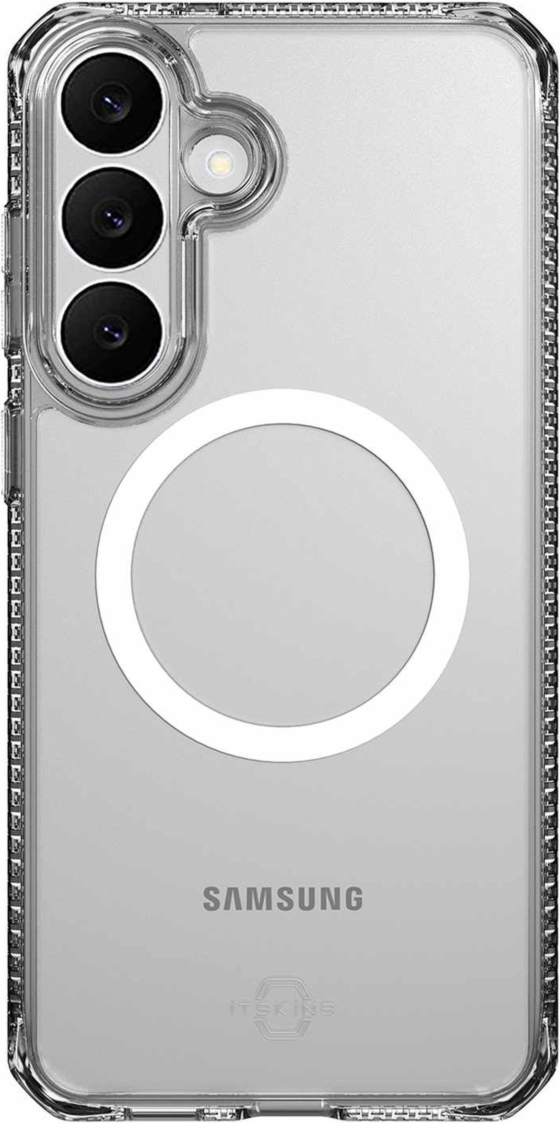 ITSKINS - Coque Hybrid_R Clear MagSafe pour Samsung Galaxy S26 FE - Transparente