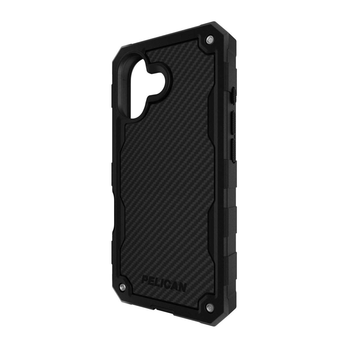 The Pelican Shield MagSafe Case offers 24-foot drop protection, featuring a dual-layer defense, carbon fiber, a textured grip, a versatile belt clip/stand, and MagSafe charging compatibility.
