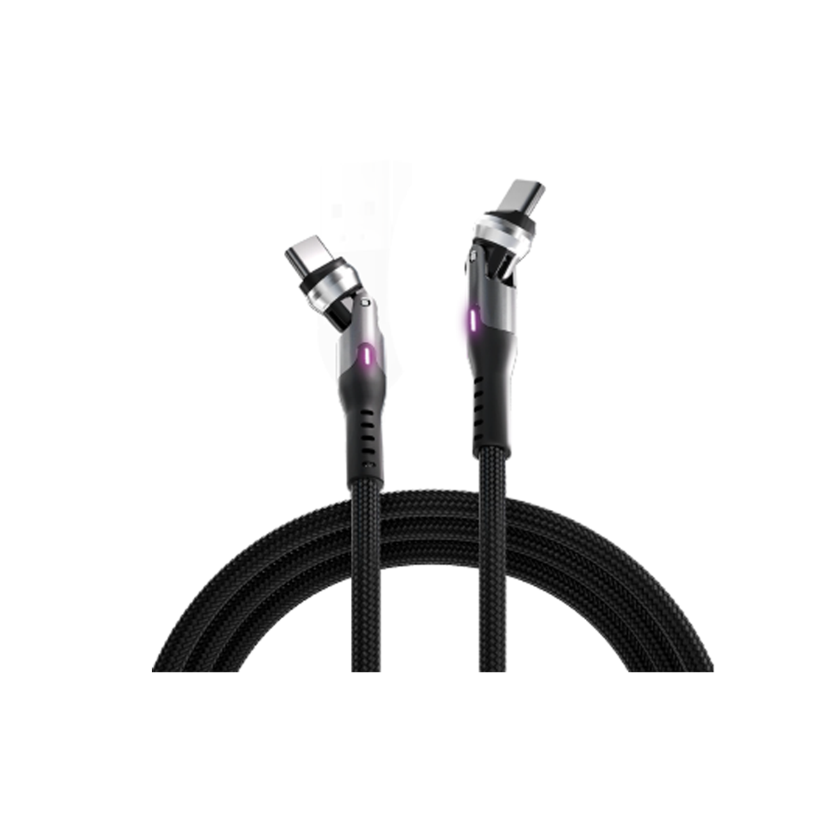 STATIK PowerPivot Câble en nylon tressé de 3 pieds USB-C vers USB-C - Noir