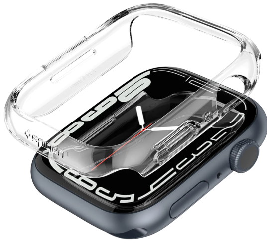 Spigen - Thin Fit Case for Apple Watch 42/44/45mm Series 1-7/SE- Crystal Clear