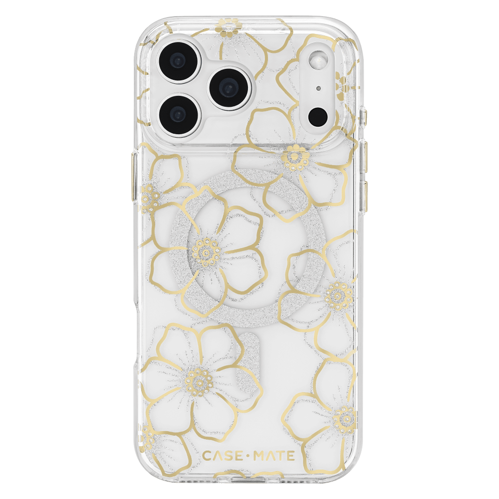 Case-Mate - Floral Gems MagSafe Case for Apple iPhone 18 Pro/17 Pro - Gold