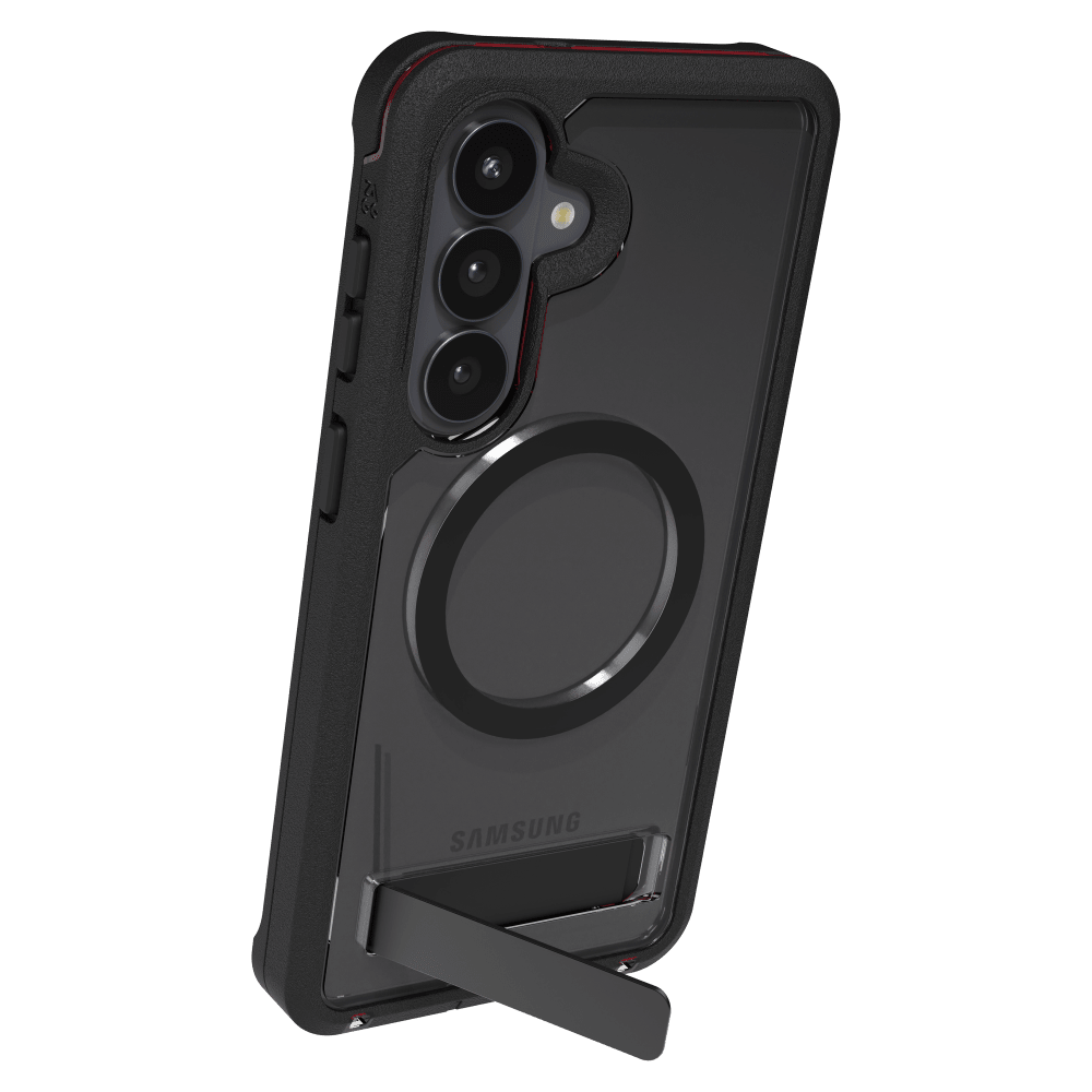 ZAGG - Rainier Snap Case with Kickstand for Samsung Galaxy S26 Plus - Smoke Black