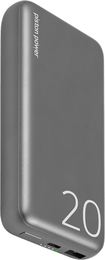 LOGiiX Piston Power 20000 mAh Banque d'alimentation en aluminium - Gris graphite