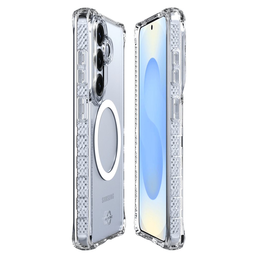 ITSKINS SGYPHMACRTRSP Étui Hybrid_R Clear avec Magnets pour Samsung Galaxy S26+