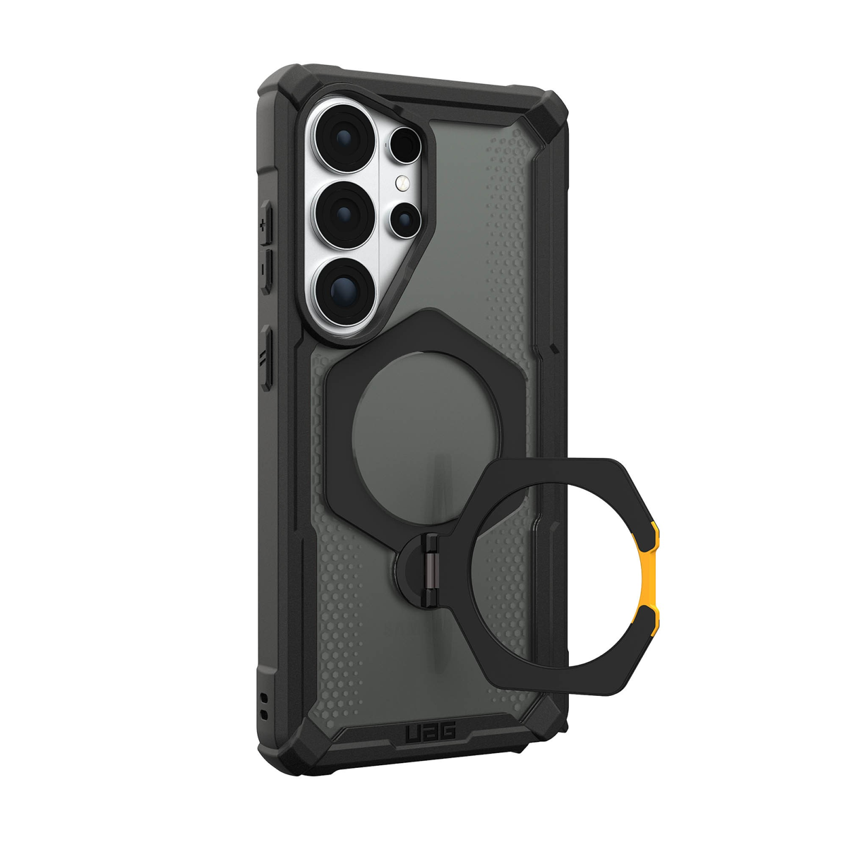 Featuring the integrated kickstand, UAG’s Plasma XTE magnetic case offers unwavering protection in dynamic translucent design with a built-in magnet module.