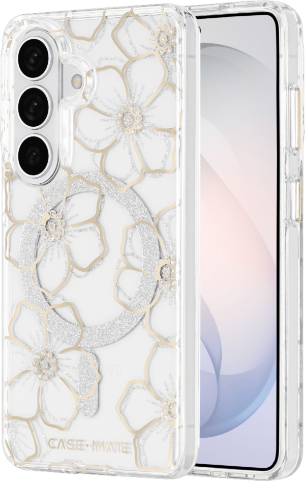 Case-Mate - Étui Floral Gems avec aimant pour Samsung Galaxy S26 - Or