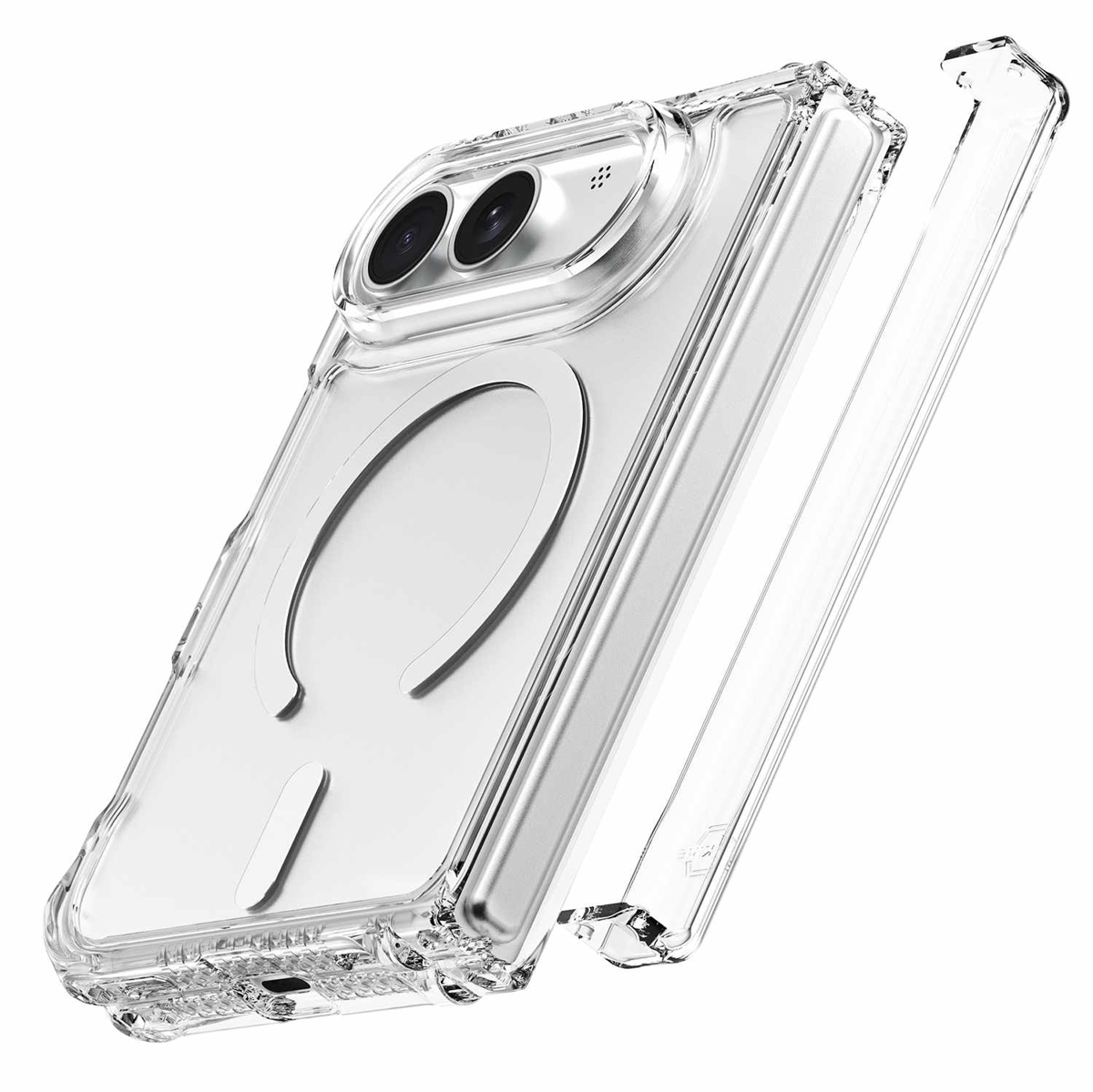 ITSKINS - Étui transparent Hybrid_R Hinge MagSafe pour iPhone Duo