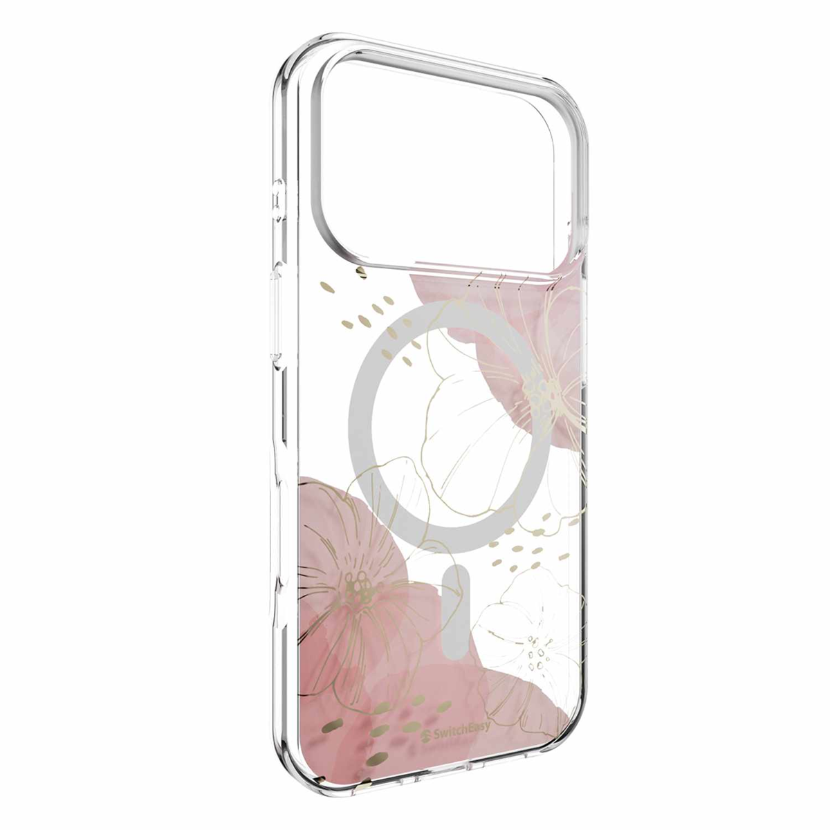 SwitchEasy - Coque de protection à motif Fleur M3D, couleur or, pour iPhone 18 Pro/17 Pro