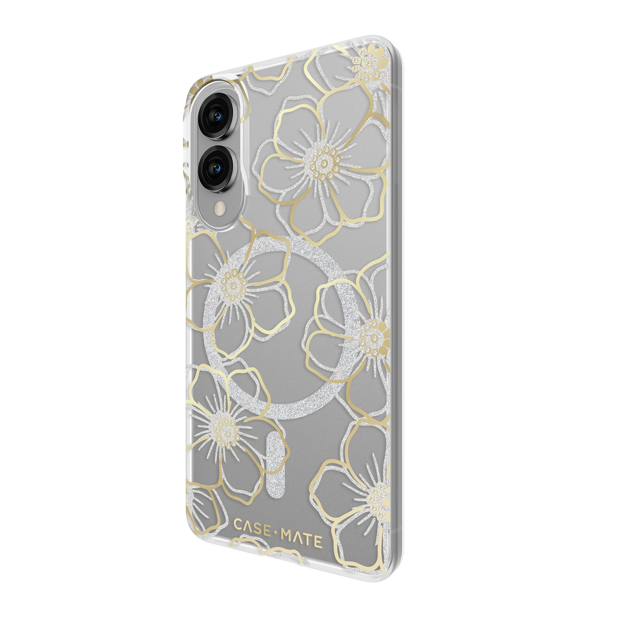 The Case-Mate Floral Gems magnetic case features an eye-catching floral design accented with shimmering gemstones, creating a stunning complement to any device.