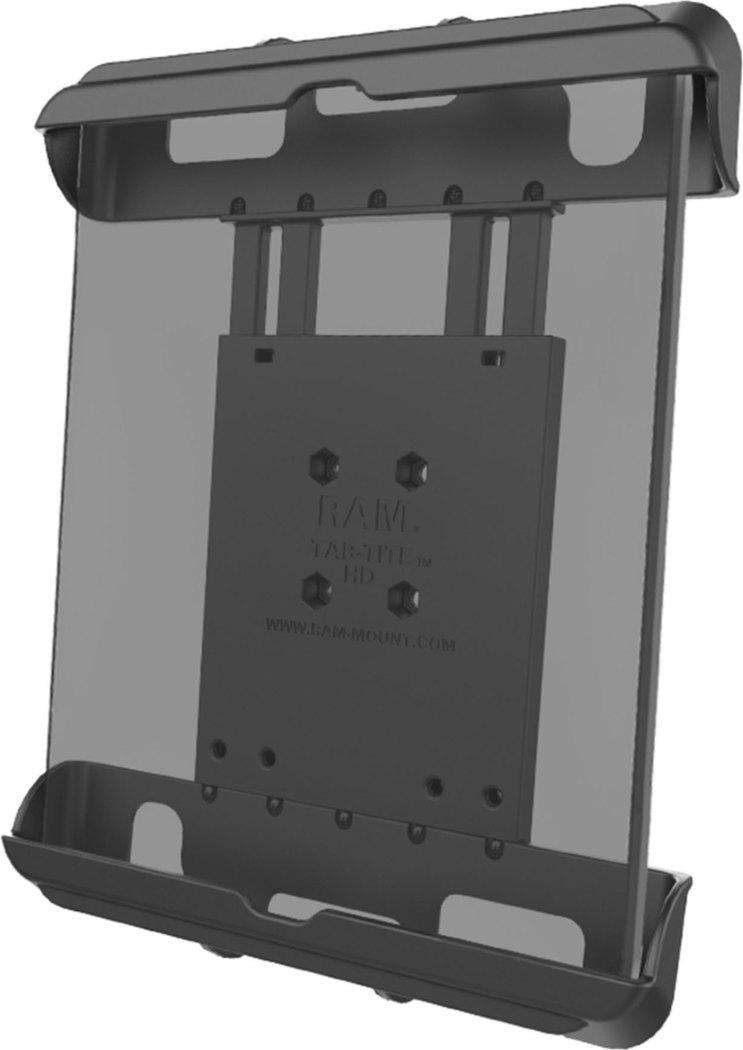 The RAM® Tab-Tite™ spring-loaded, quick release holder offers a secure fit with easy access to the mounted tablet.