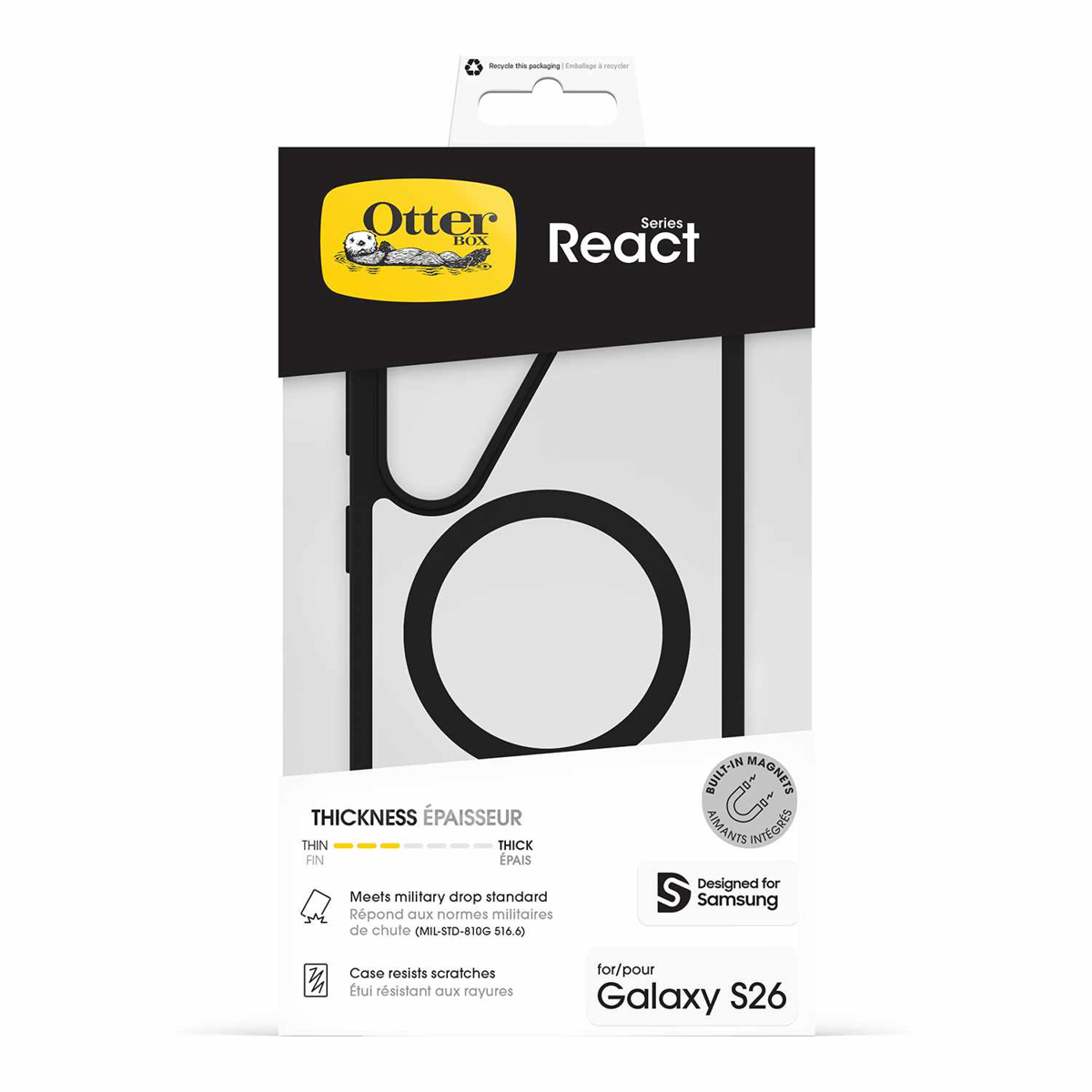 OtterBox - Profile Case w/Magnets Black Crystal for Samsung Galaxy S26