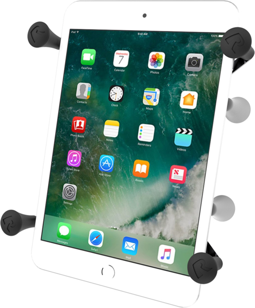 Secure any 7”-8” tablet with any RAM B size mounting system using the secure and sturdy RAM® X-Grip® Universal Holder with Ball. This spring-loaded device is perfect for outdoor applications.