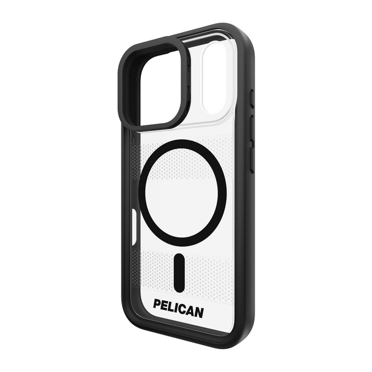 The Pelican Protector MagSafe Case with kickstand delivers military-spec 16-foot drop protection with an impact-resistant design, a shock-absorbing lining, and strong built-in magnets for seamless MagSafe charging.
