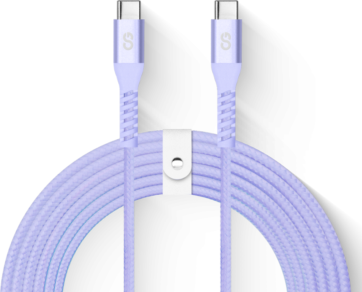 LOGiiX Vibrance Braid 100 W XL 3 m USB-C vers USB-C - Lavande