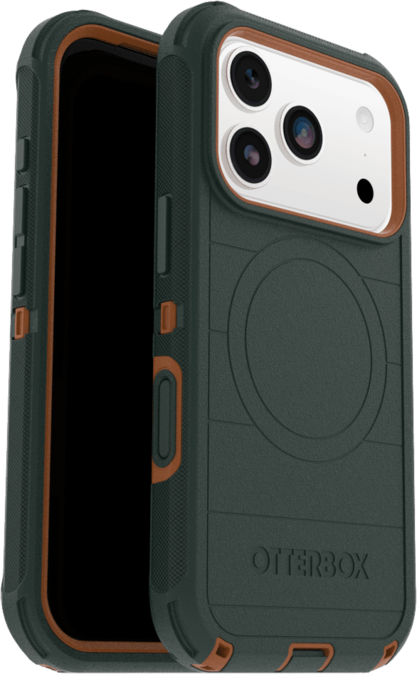 The OtterBox Defender Series Pro with MagSafe is the toughest case providing rugged protection against harsh drops. Equipped with MagSafe magnets and non-slip texturing.