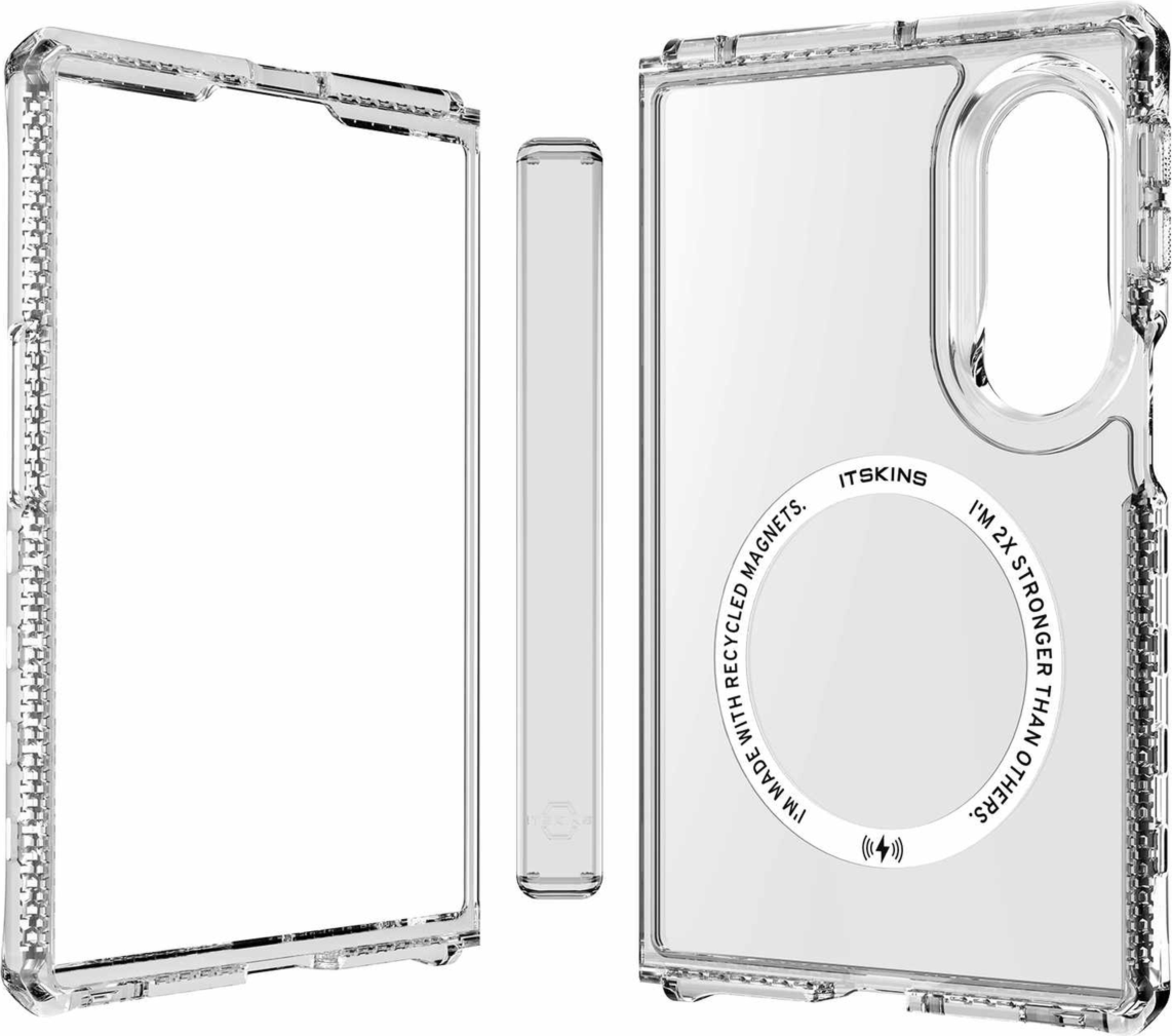 ITSKINS - étui MagSafe hybride transparent à charnière pour Samsung Galaxy Z Fold8 - Transparent
