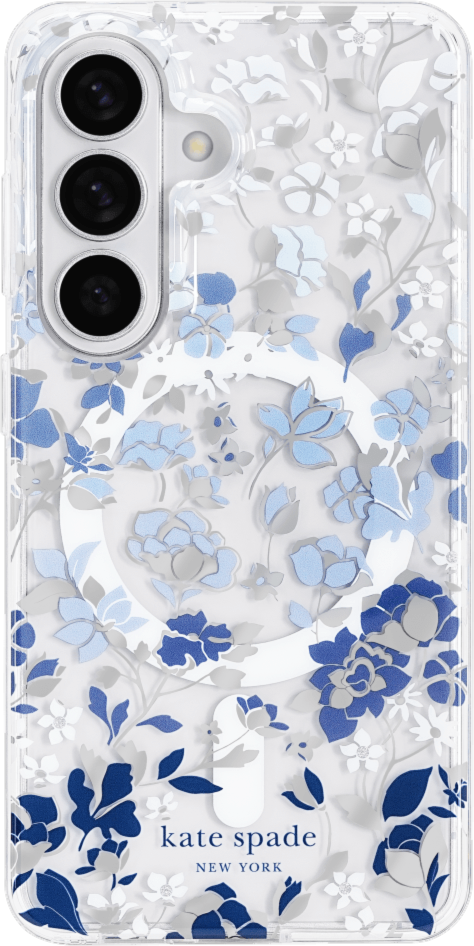 Kate Spade - Protective Case with Magnet for Samsung Galaxy S26 Plus - Flowerbed Blue