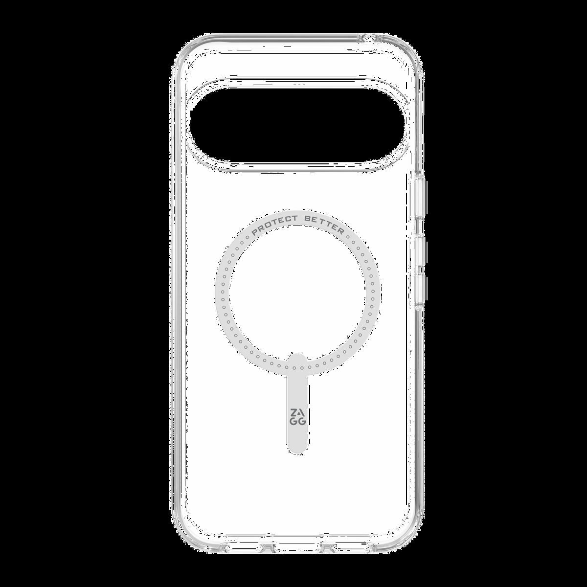 Strengthened with Graphene, ZAGG's Crystal Palace Snap series case combines a slim, crystal-clear profile with up to 13 ft drop protection and strong built-in magnets for magnetic accessories.