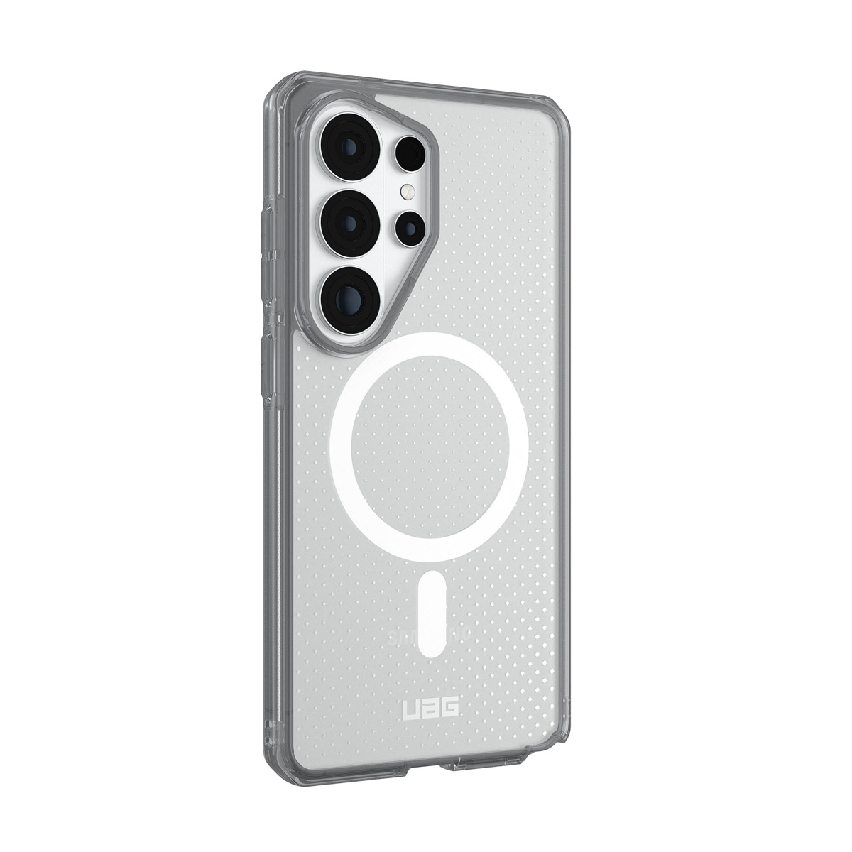 The UAG Dot case keeps devices protected without sacrificing style, featuring soft-touch silicone, a micro-perforated design, and a built-in magnet for magnetic accessories.