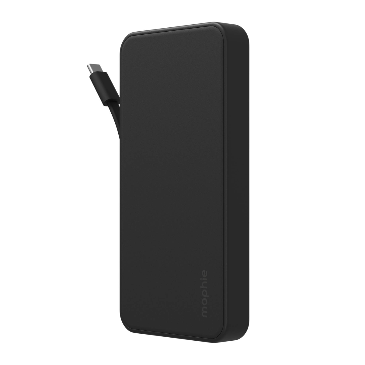 Mophie 10,000 mAh Powerstation Plus delivers up to 20W fast charging with an integrated USB-C cable, dual-device charging, and enough power for up to two full phone charges.