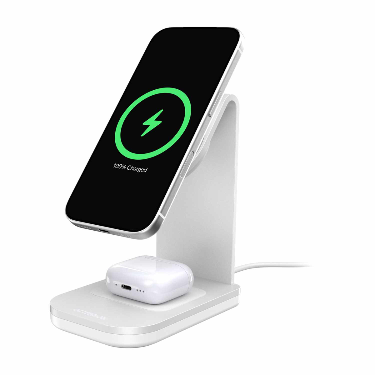 OtterBox - Qi2 2-in-1 Wireless Charging Stand 25W White