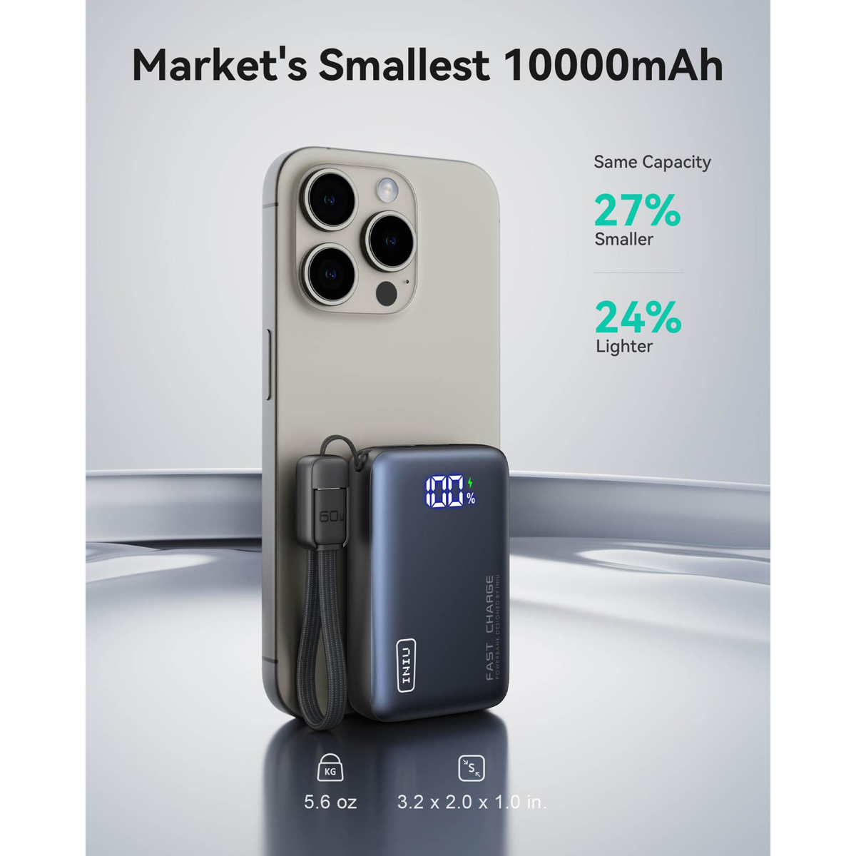 INIU POCKET PRO 10 000mAh 45W POWER BANK BLACK La Cabine T Sans Fil iniu-pocket-pro-10-000mah-45w-power-bank-black-la-cabine-t-sans-fil