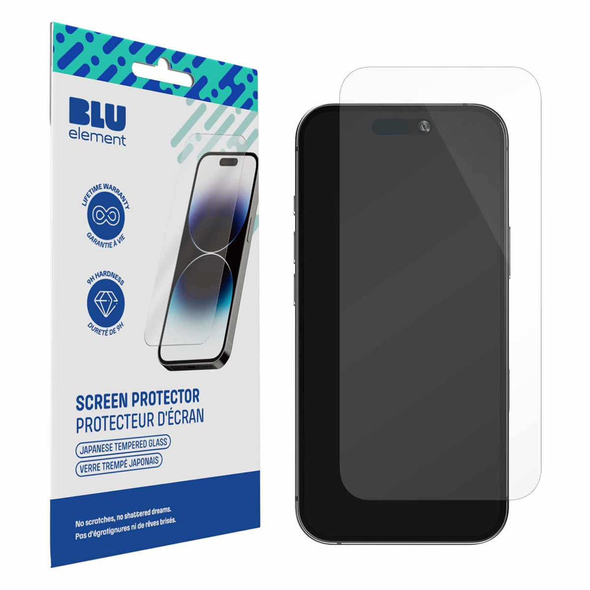 Blu Element BETGIP17PM Protecteur D'écran en Verre Trempé pour iPhone 17 Pro Max/iPhone 16 Pro Max