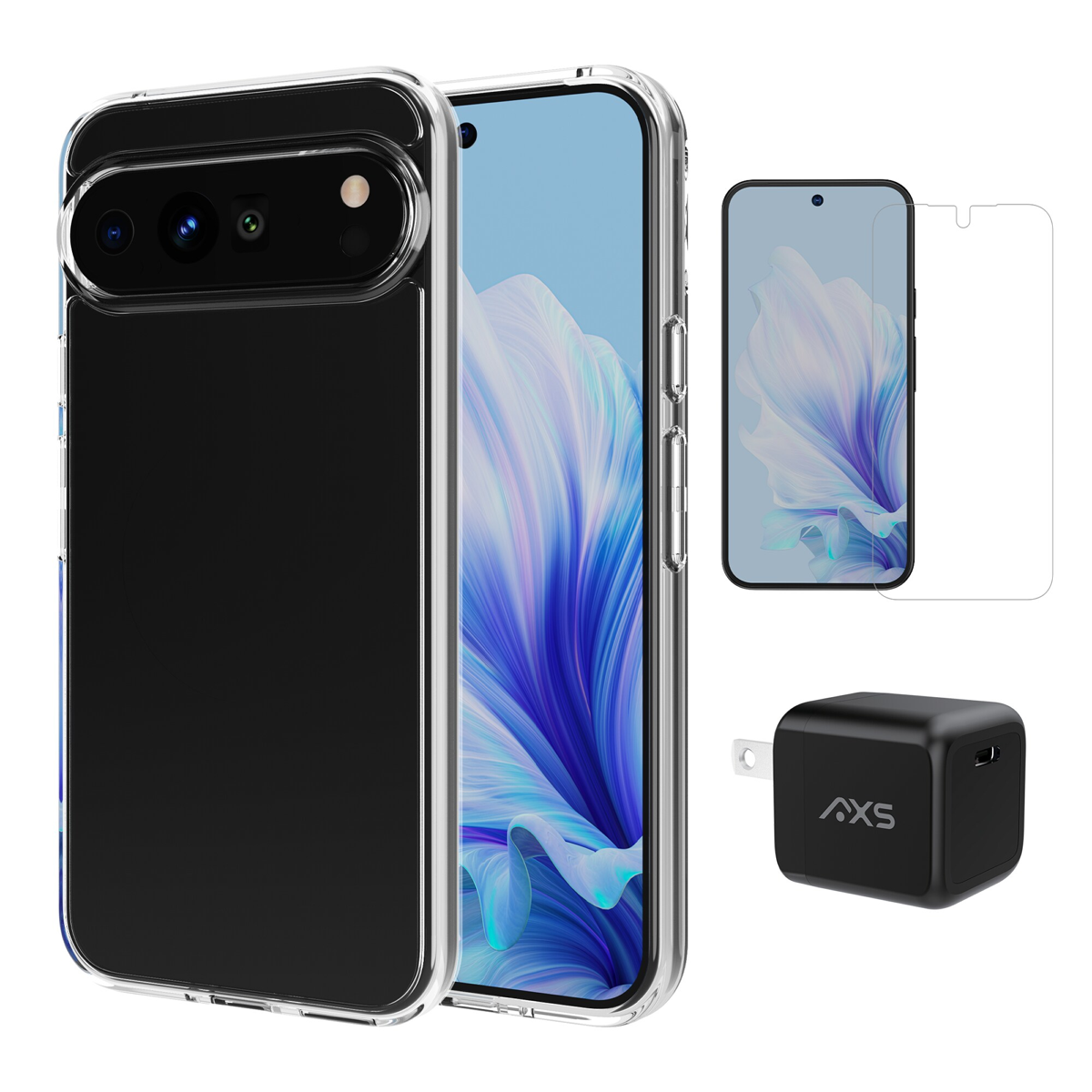 Drop-tested, scratch resistant phone case with shock absorbing air pockets
Superior durability, HD clarity screen protector
30W wall charger that charges up to 4 times faster than conventional chargers
Designed in Canada
Lifetime Warranty