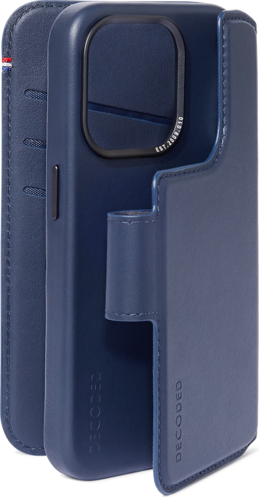 Decoded Portefeuille détachable en cuir pour iPhone 15 Pro Max - Marine