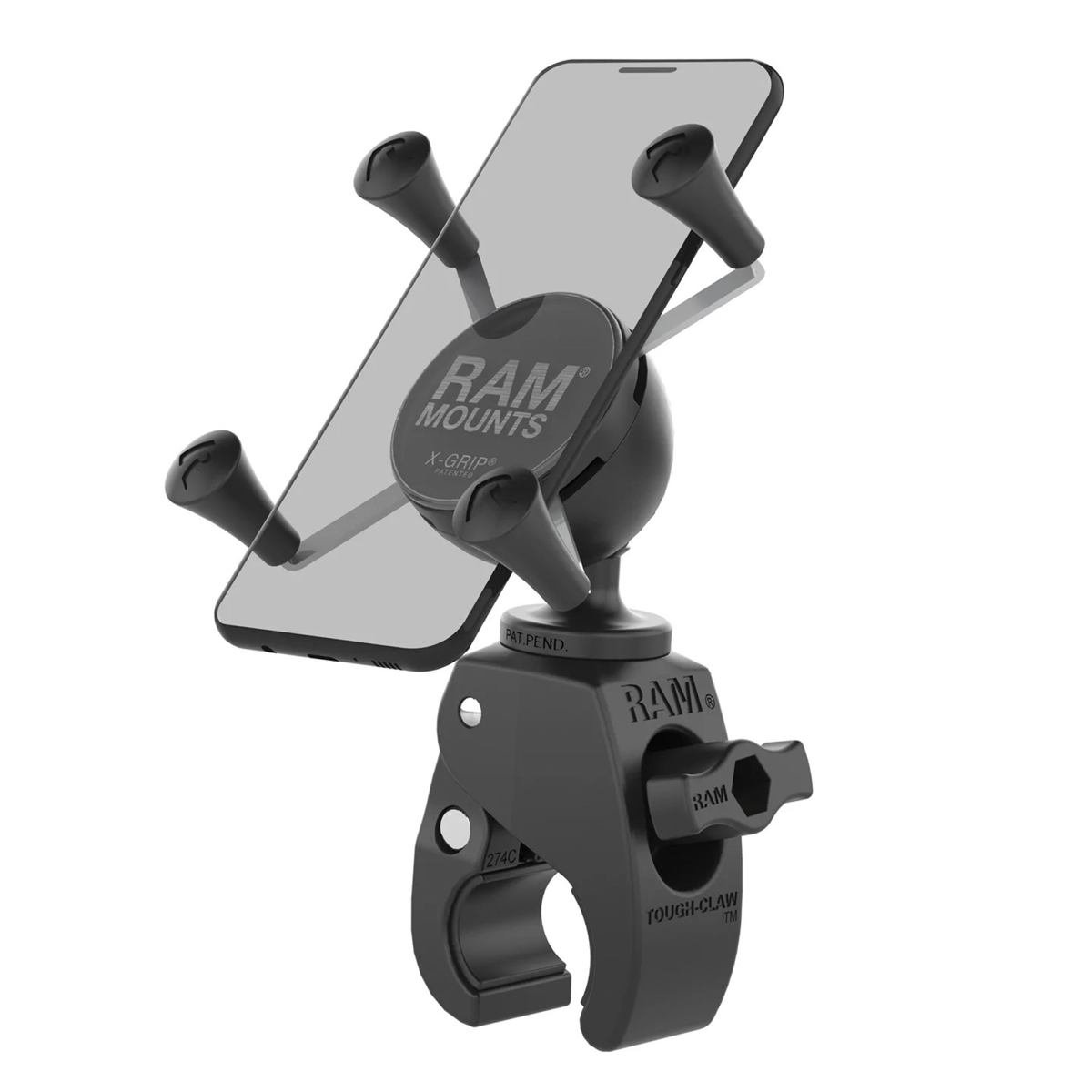 RAM X-Grip w/ToughClaw - Bilingual Pkg clear