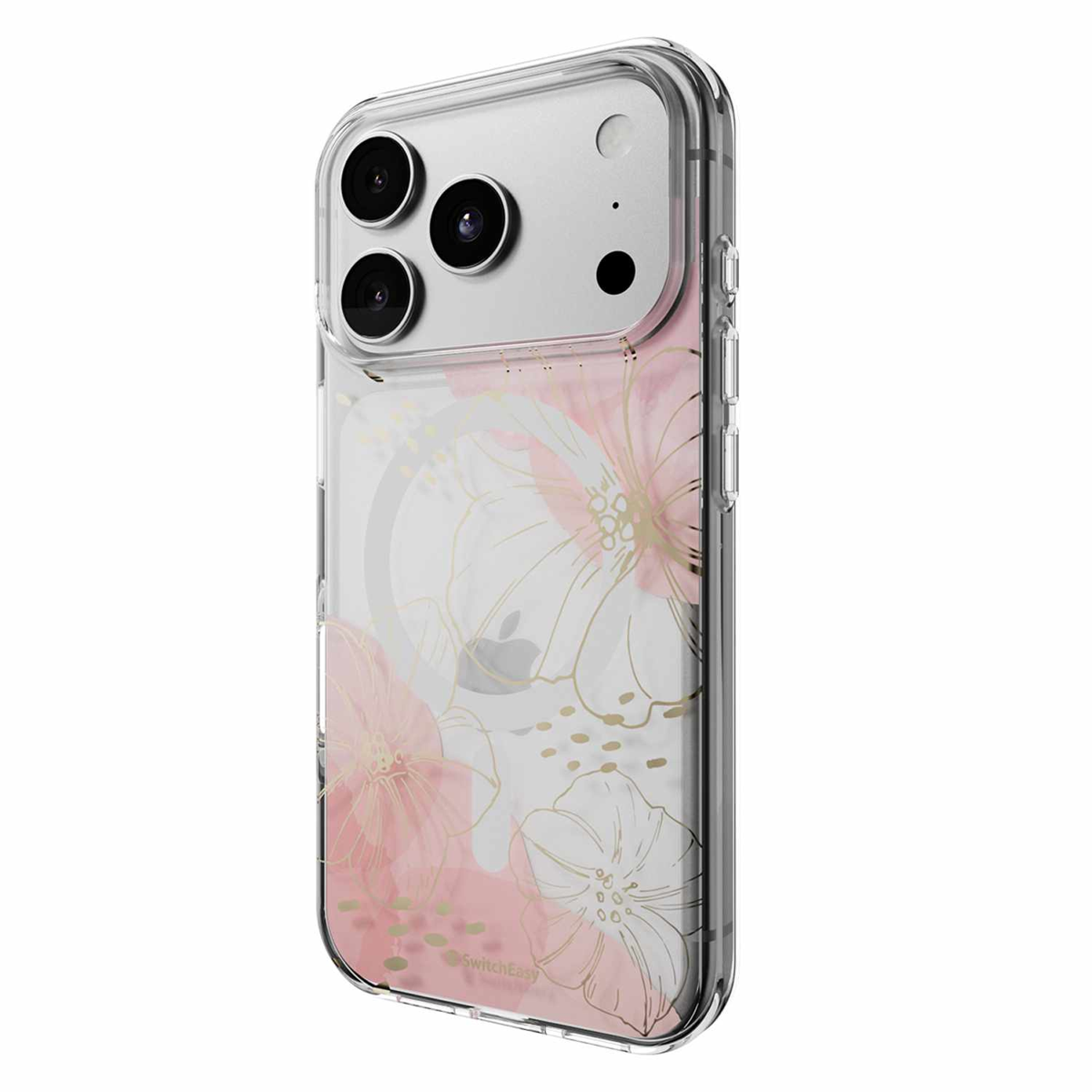 SwitchEasy - Coque de protection à motif Fleur M3D, couleur or, pour iPhone 18 Pro/17 Pro