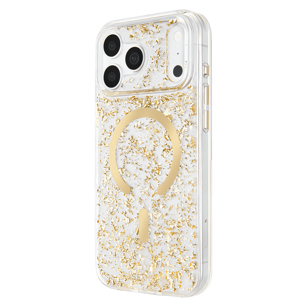 Case-Mate - Karat Flakes MagSafe Case for Apple iPhone 18 Pro Max/17 Pro Max - Gold