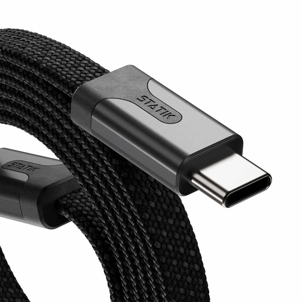 Statik - MagStack Slim Pro Charge/Sync Cable USB-C to USB-C 6.6ft Black