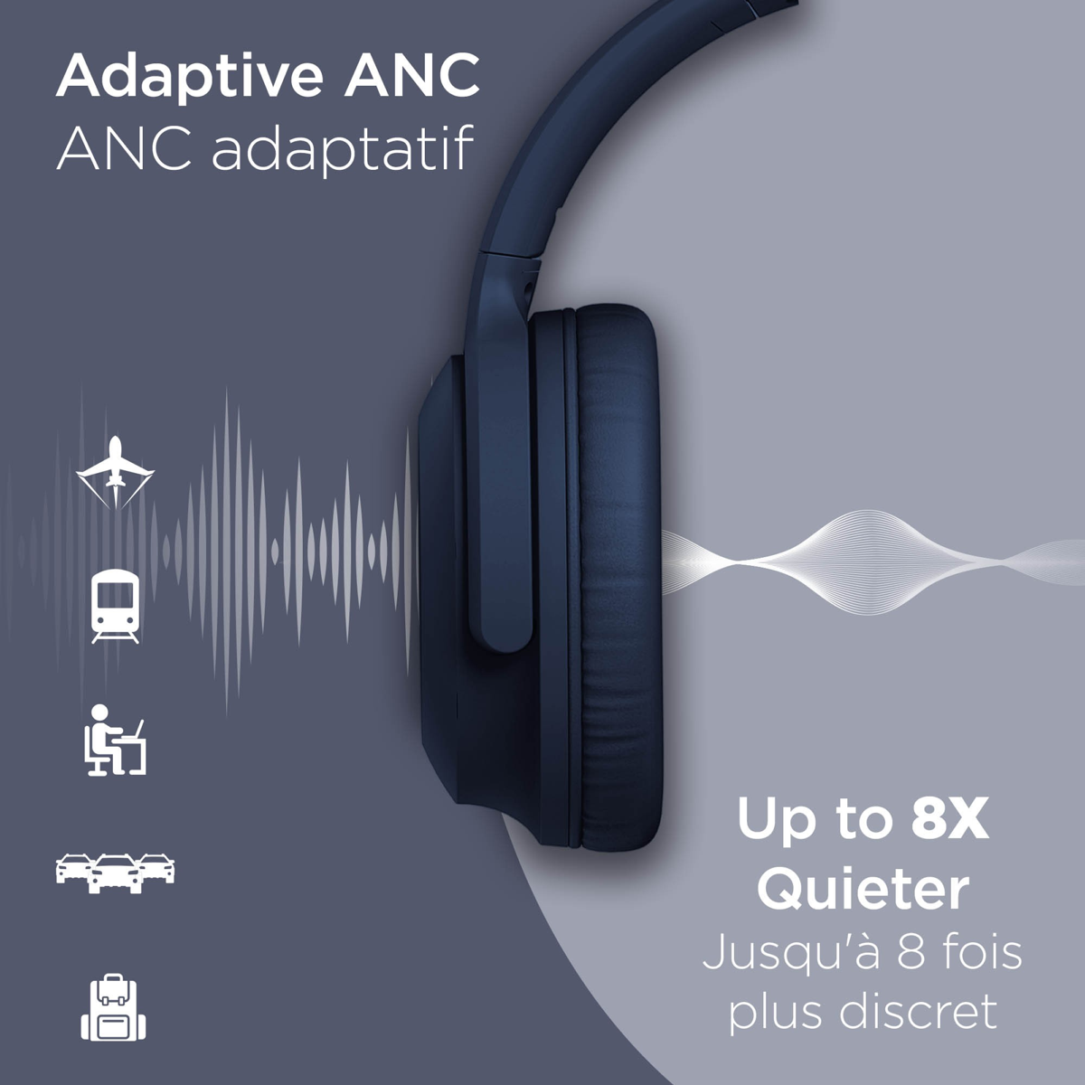 <p>Designed for travel, HyperGear’s Stealth2 ANC Wireless Headphones come with Active Noise technology, powerful stereo drivers, and can easily fold for convenient storage.</p>
