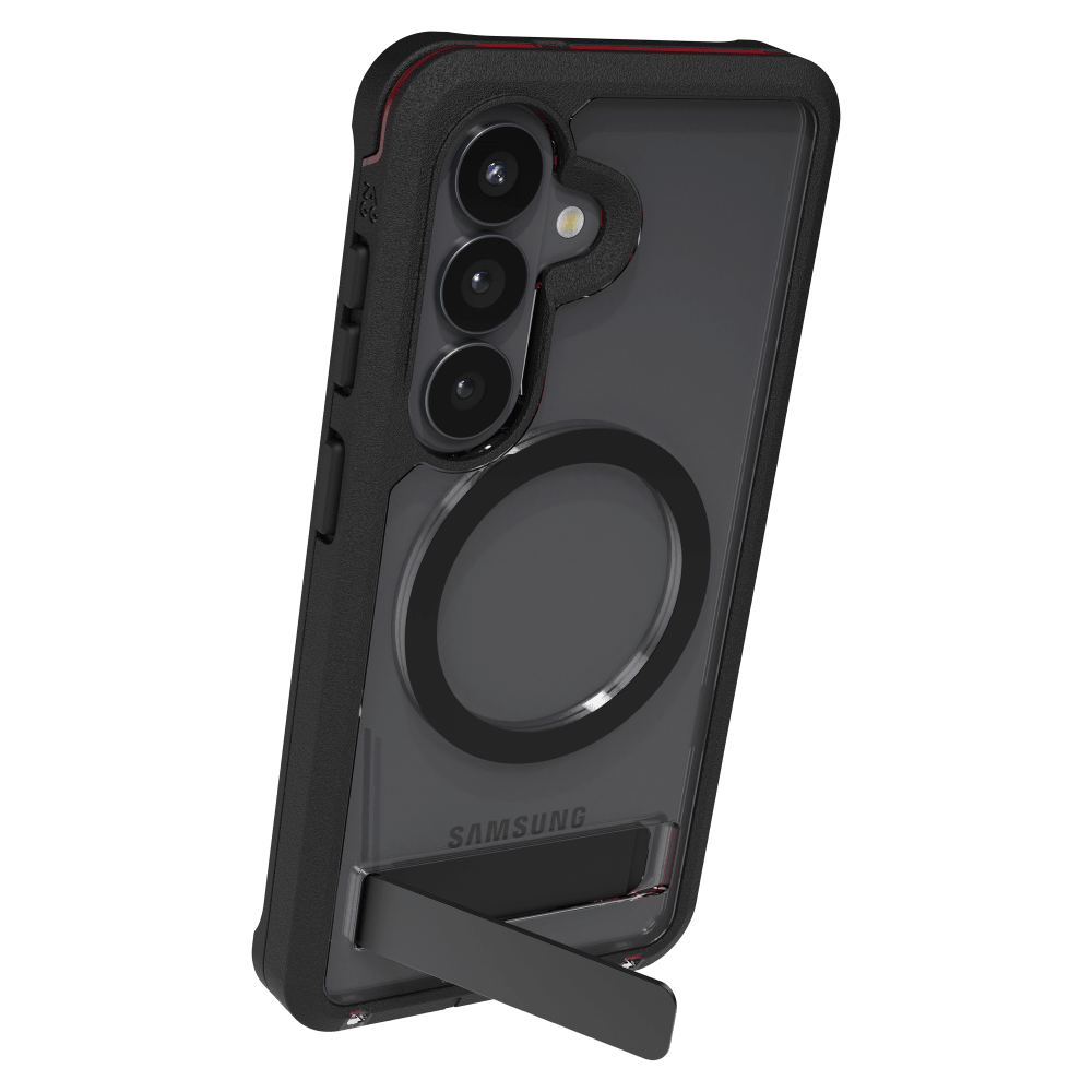 ZAGG - Rainier Snap Case with Kickstand for Samsung Galaxy S26 - Smoke Black