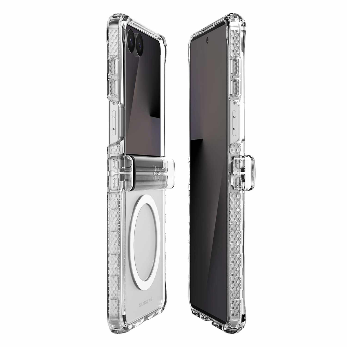 ITSKINS - Hybrid_R Hinge Clear w/Magnets Case for Samsung Galaxy Z Flip8