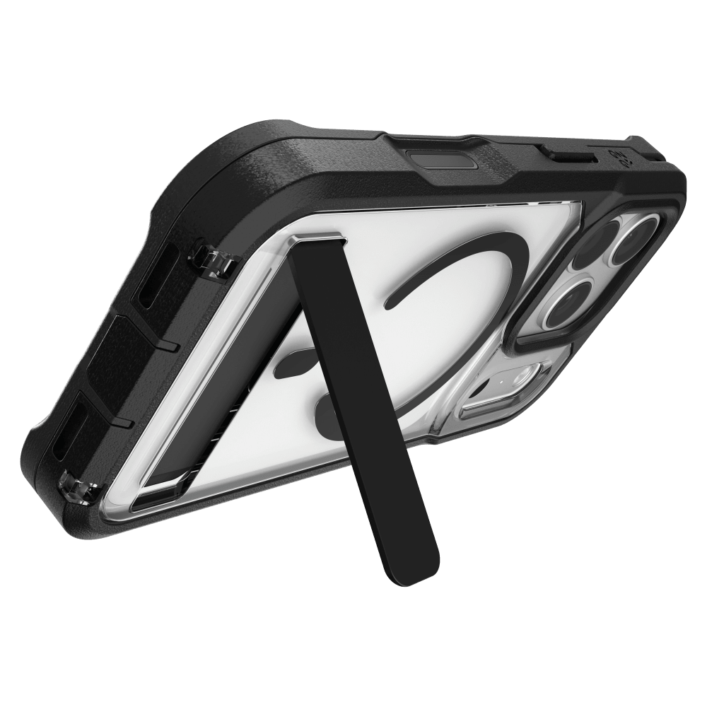 ZAGG - Rainier Snap MagSafe Case with Kickstand for Apple iPhone 18 Pro/17 Pro - Black