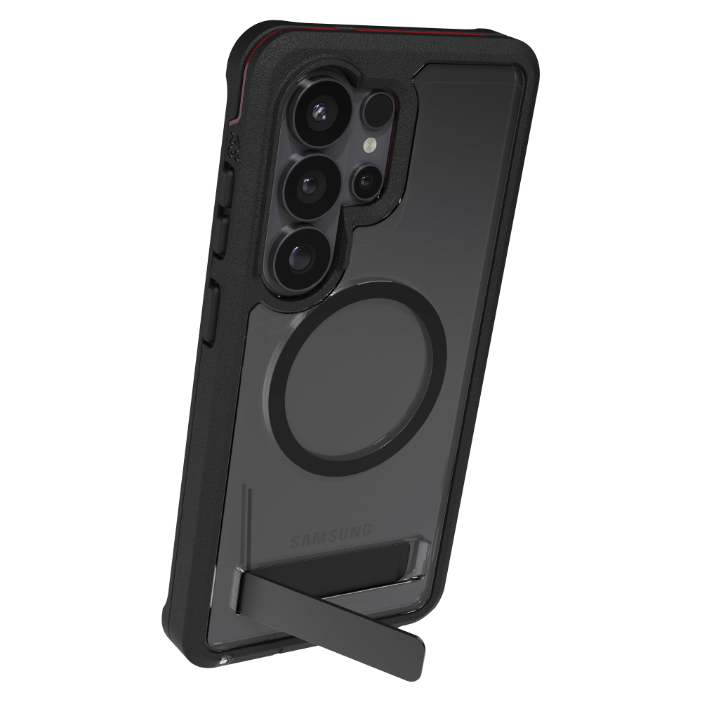 ZAGG - Rainier Snap Case with Kickstand for Samsung Galaxy S26 Ultra - Smoke Black