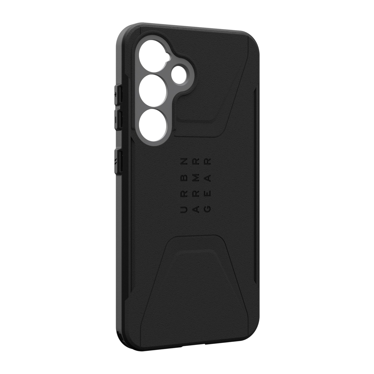 The UAG Civilian case is modern and rugged, featuring shock-absorbing construction in a lightweight design with a built-in magnetic module.