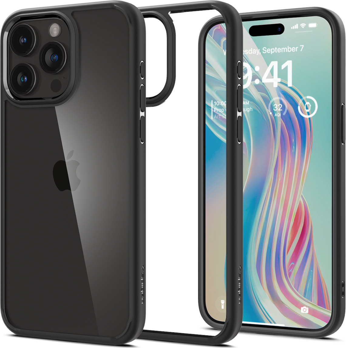 Spigen Crystal Hybrid for iPhone 15 Pro - Matte Black