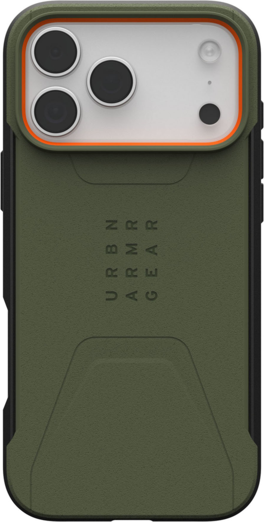 Urban Armor Gear (UAG) - Civilian MagSafe Case for Apple iPhone 17 Pro Max - Olive and Orange