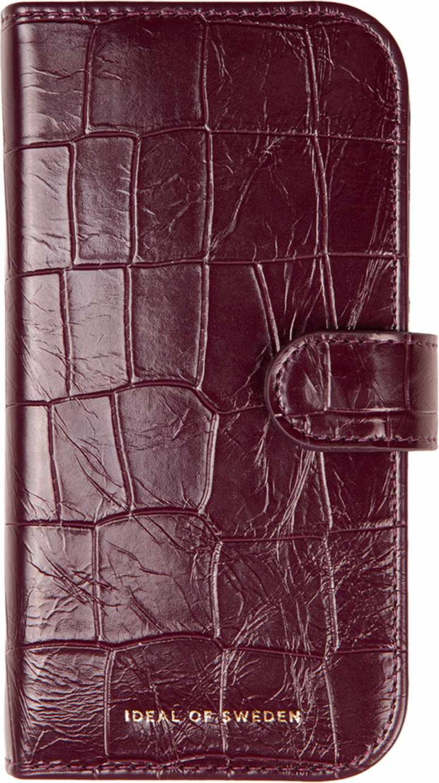 Ideal of Sweden - Magnet Wallet MagSafe Case Fine Wine Croco for iPhone 18 Pro Max/17 Pro Max