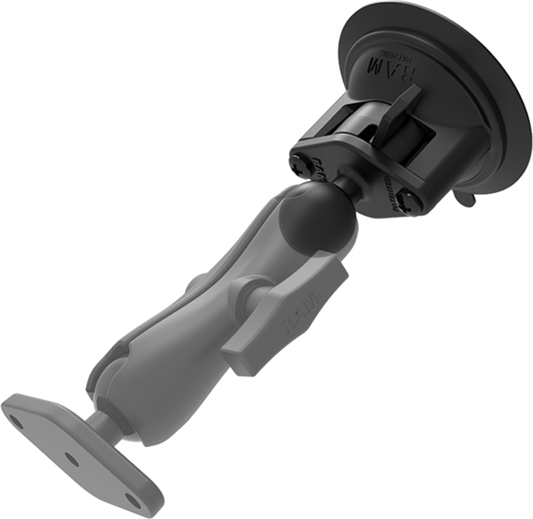 Suction Mount any RAM Mount product with a B size socket to the RAM® Twist-Lock™ Suction Cup Base with Ball easily. Perfect for glass and flat surfaces where suction mounting is needed.