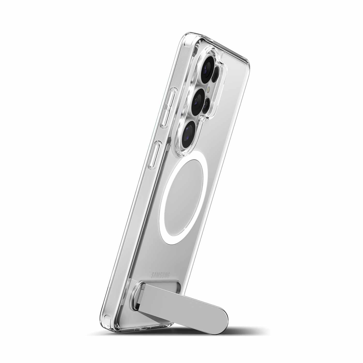Spigen - Étui Slim Armor Essential S avec aimants, blanc transparent, pour Samsung Galaxy S26 Ultra