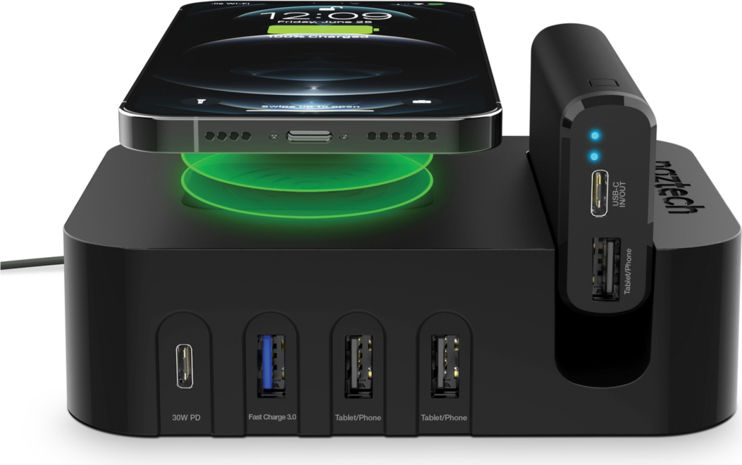 <p>Get the perfect all-in-one charging solution with the Naztech Ultimate Charging Station Pro. Juice up seven (7) devices at once with 65W of power, including up to 15W wireless and included 4000mAh portable power bank.</p>