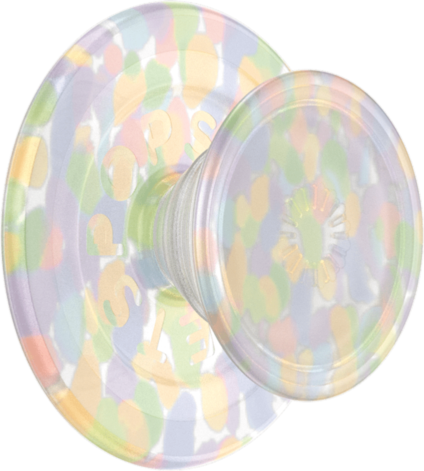 PopSockets 808977 PopGrip pour MagSafe Rond avec Anneau Adaptateur Rainbow Glass