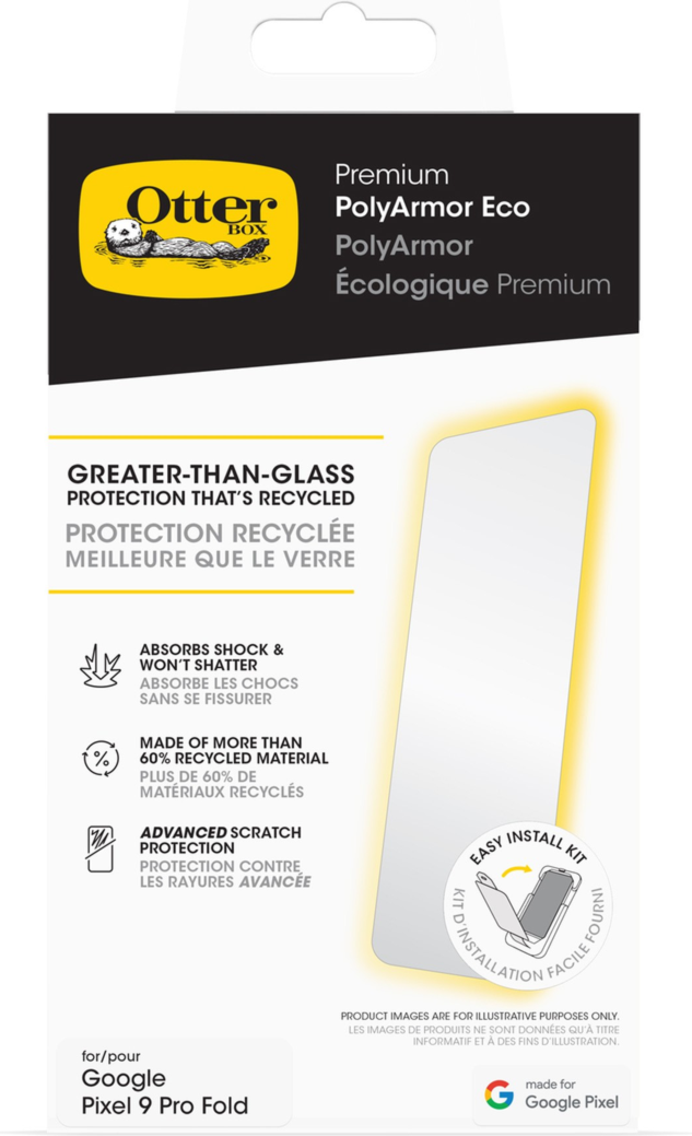 <p>For the ultimate in scratch and environmental protection, the OtterBox PolyArmor Eco Screen Protector is made with more than 60% of recycled material.</p>