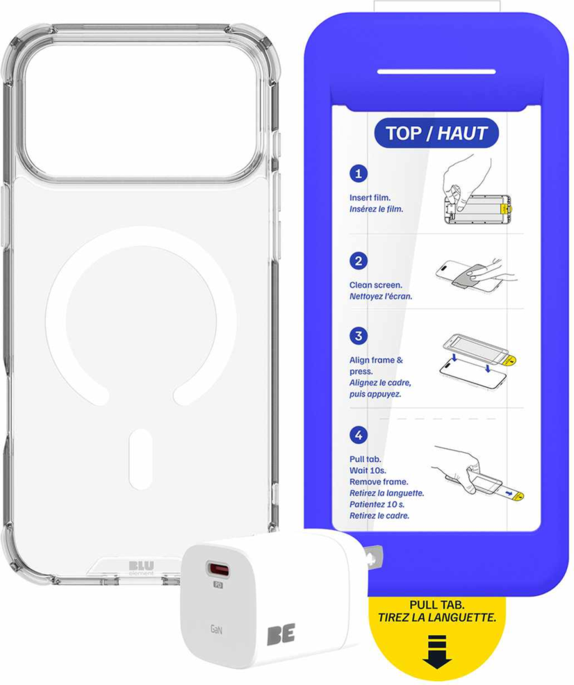 Blu Element - Ensemble protection totale pour MagSafe pour iPhone 17 Pro Max