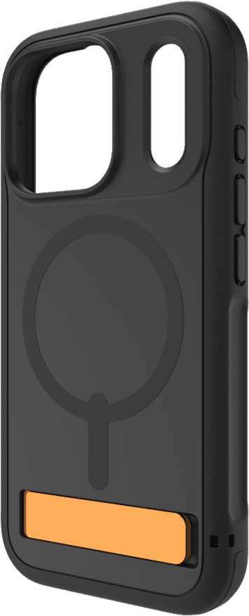 iPhone 17 Pro ZAGG Graphene Sedona Snap Kickstand Case - Flood Black/Orange