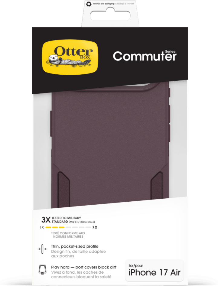 The OtterBox Commuter Series with MagSafe is a rugged, pocket-friendly case offering 3X military standard drop protection and features built-in magnets for MagSafe accessories.
